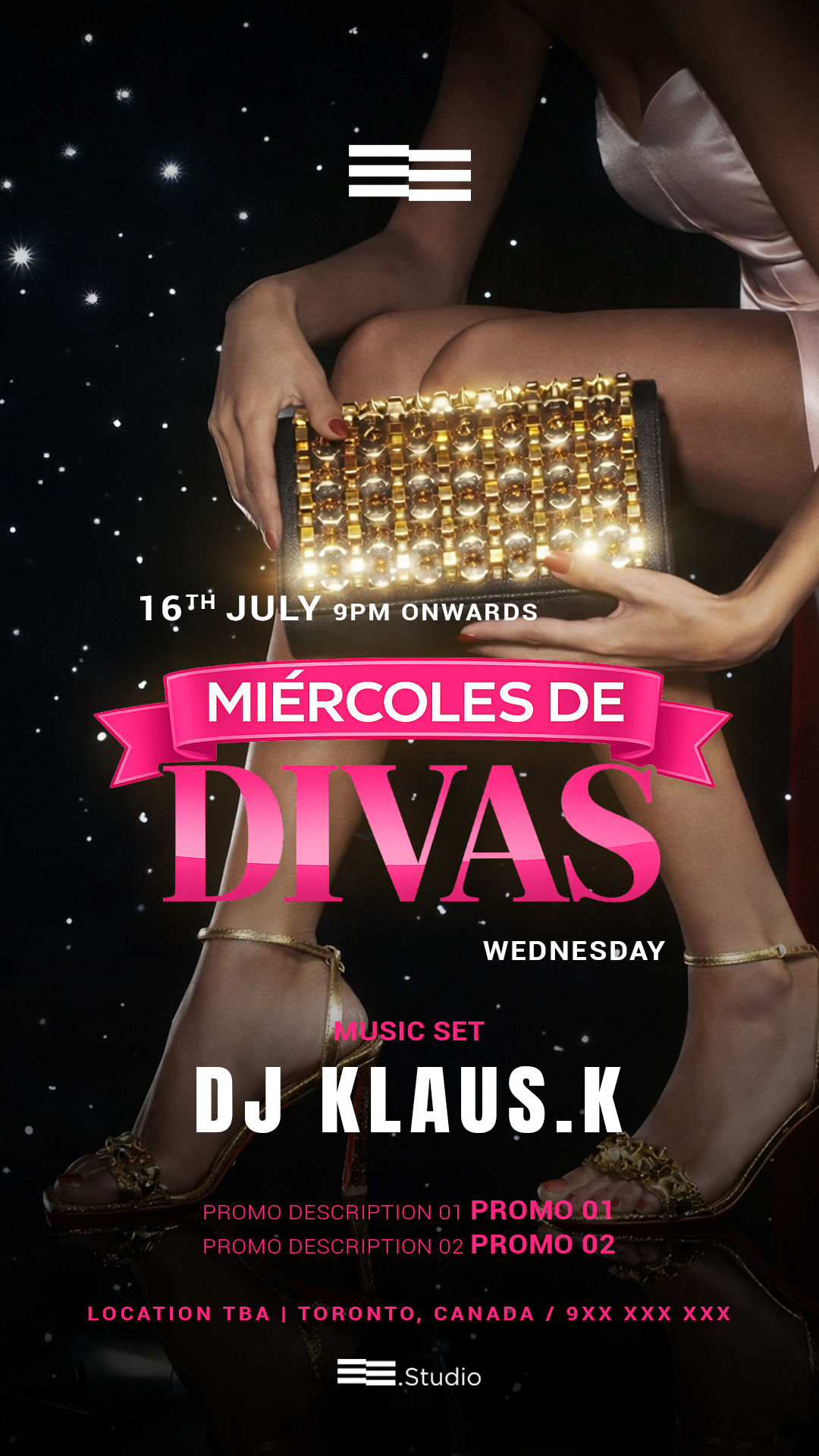 Club Promo Case Vol. 01 — Pack de 8 carteles editables en Canva - Imagen 5