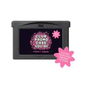 Club Promo Case Vol. 01 — Pack de 8 carteles editables en Canva