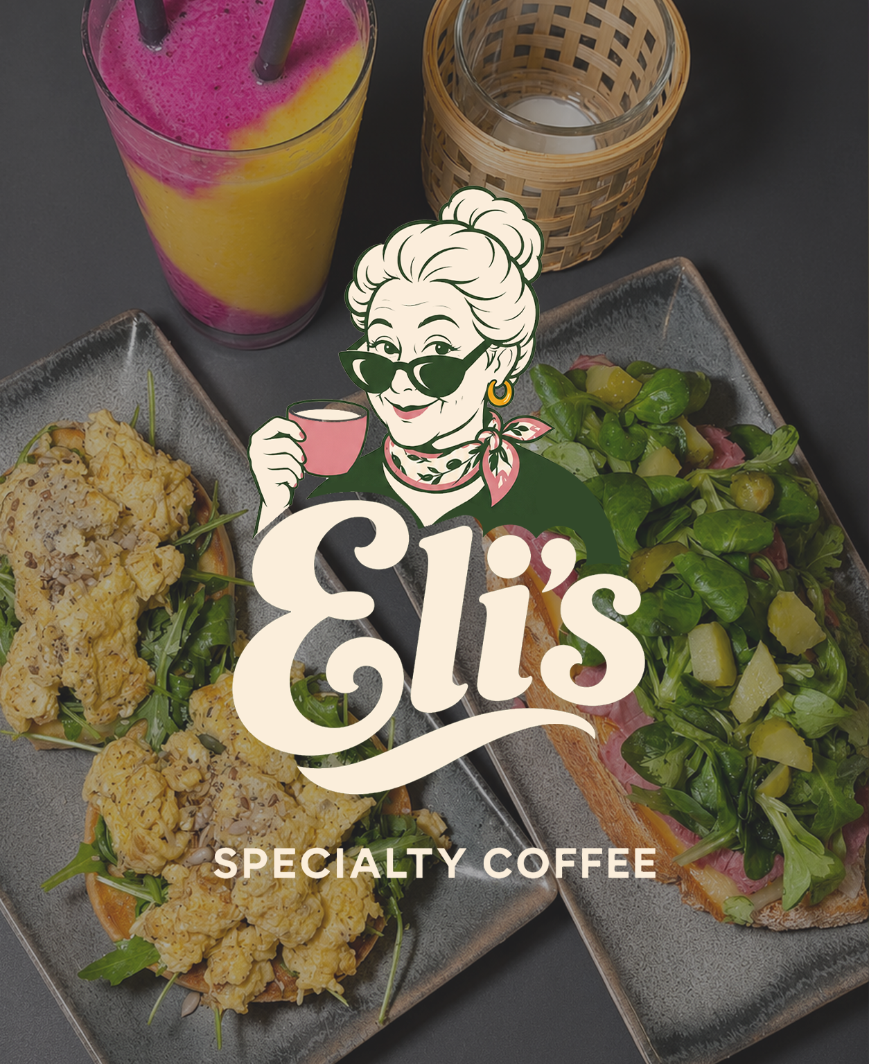 Aplicación del logotipo Eli’s Coffee